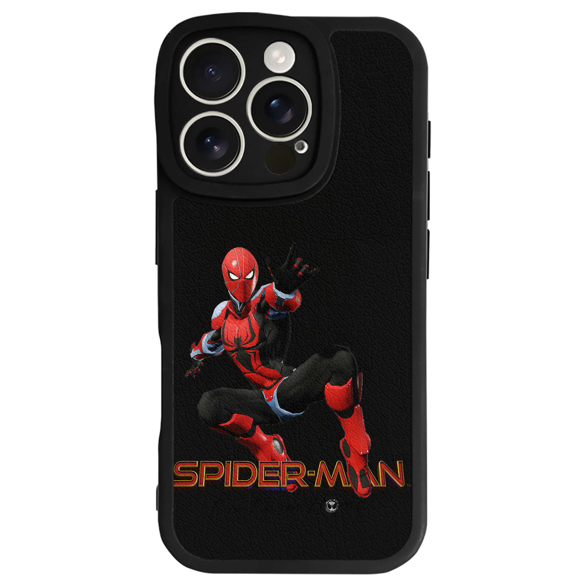 Spider Man スパイダーマン 【iPhone 16シリーズ対応】シリコンスマホケース（レザー調） 材質：シリコン